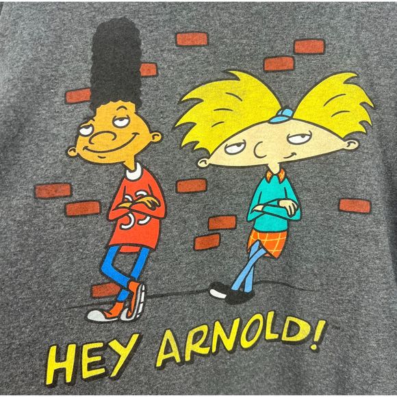 Nickelodeon t-shirt 3XL Hey Arnold Gerald graphic tee mens grey - Picture 4 of 6